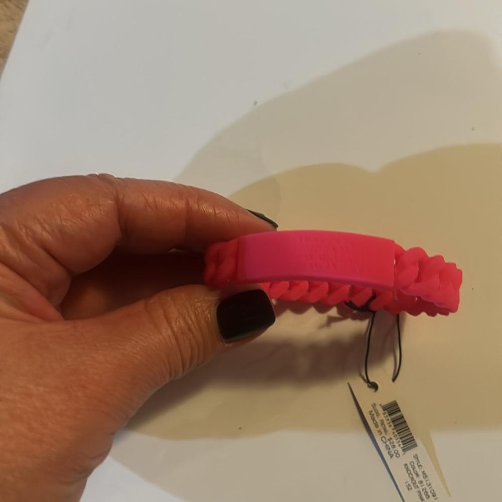 Marc by Marc Jacobs Neon Pink Rubber Bracelet - Picture 2 of 4